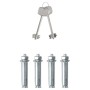 Caja Fuerte con Cerradura de Llave Gris Oscuro 20x31x20 cm Acero | Foro24.es | Tu tienda online para hogar, jardín y más Foro24.es