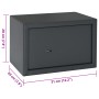 Caja Fuerte con Cerradura de Llave Gris Oscuro 20x31x20 cm Acero | Foro24.es | Tu tienda online para hogar, jardín y más Foro24.es