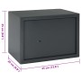 Caja de Seguridad con Cerradura de Llave Gris Oscuro 25x35x25 cm Acero von , Tresore - Ref: Foro24-42011315, Preis: 79,33 €, ...