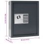 Caja Fuerte con Teclado de Gris Acero, Cromo Mediana Cerraduras | Foro24.es | Tu tienda online para hogar, jardín y más Foro24.es