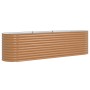 Macetero Elevado Efecto Madera Metal 320 X 80 X 81 cm Duradero | Foro24.es | Tu tienda online para hogar, jardín y más Foro24.es