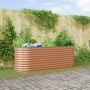 Cama Elevada de Jardín Marrón - Aspecto de Madera 240x80x81 cm de Acero von , Töpfe und Pflanzgefäße - Ref: Foro24-42011327, ...