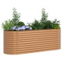 Cama Elevada de Jardín Marrón - Aspecto de Madera 240x80x81 cm de Acero von , Töpfe und Pflanzgefäße - Ref: Foro24-42011327, ...