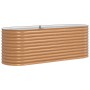 Cama Elevada de Jardín Marrón - Aspecto de Madera 240x80x81 cm de Acero von , Töpfe und Pflanzgefäße - Ref: Foro24-42011327, ...