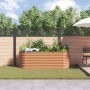 Cama Elevada de Jardín Marrón - Aspecto de Madera 240x80x81 cm de Acero von , Töpfe und Pflanzgefäße - Ref: Foro24-42011327, ...