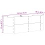 Cama Elevada de Jardín Marrón - Aspecto de Madera 240x80x81 cm de Acero von , Töpfe und Pflanzgefäße - Ref: Foro24-42011327, ...