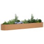 Jardín Elevado Marrón con Apariencia de Madera 400x80x44 cm de Acero de , Maceteros y jardineras - Ref: Foro24-42011330, Prec...
