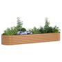 Cama de Jardín Elevada Marrón con Aspecto de Madera 320x80x44 cm Acero | Foro24.es | Tu tienda online para hogar, jardín y más Foro24.es