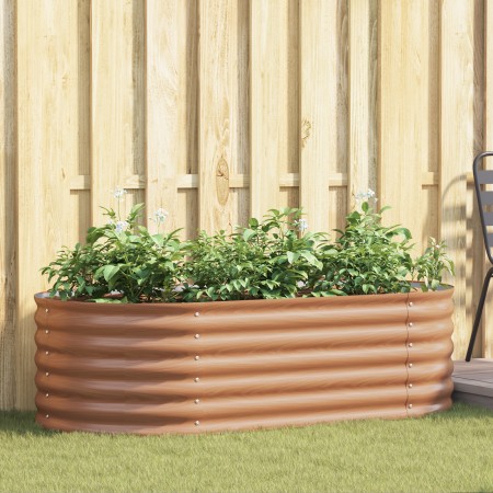 Jardín Elevado Marrón estilo madera 160x80x44 cm de acero | Foro24.es | Tu tienda online para hogar, jardín y más Foro24.es