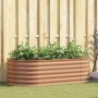 Jardín Elevado Marrón estilo madera 160x80x44 cm de acero | Foro24.es | Tu tienda online para hogar, jardín y más Foro24.es