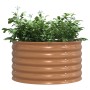 Caja de Jardín Elevada Marrón con Aspecto Madera 80x80x44 cm Acero von , Töpfe und Pflanzgefäße - Ref: Foro24-42011334, Preis...