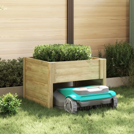 Garaje para Cortacésped Robótico con Maceta de Madera de Pino Impregnada | Foro24.es | Tu tienda online para hogar, jardín y más Foro24.es