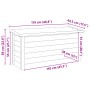 Caja de Almacenamiento 44x119x57 cm Madera Tratada de Pino von , Aufbewahrungsboxen für den Außenbereich - Ref: Foro24-420130...