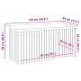 Caja de Almacenamiento 119x44x58.5 cm Madera de Pino Tratada von , Aufbewahrungsboxen für den Außenbereich - Ref: Foro24-4201...