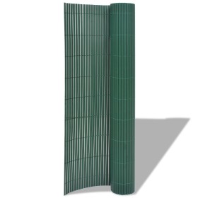 valla de jardín doble cara verde 1,5x3 m PVC