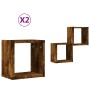 Estantes Flotantes Roble ahumado Madera de roble macizo Mediano | Foro24.es | Tu tienda online para hogar, jardín y más Foro24.es