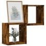 Estantes Flotantes Roble ahumado Madera de roble macizo Mediano | Foro24.es | Tu tienda online para hogar, jardín y más Foro24.es