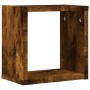 Estantes Flotantes Roble ahumado Madera de roble macizo Mediano | Foro24.es | Tu tienda online para hogar, jardín y más Foro24.es