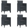 Sillas de Jardín con Cojines 4 pcs Antracita Poliratán von , Gartenstühle - Ref: Foro24-847471, Preis: 131,76 €, Rabatt: %