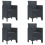 Sillas de Jardín con Cojines 4 pcs Antracita Poliratán von , Gartenstühle - Ref: Foro24-847471, Preis: 131,76 €, Rabatt: %