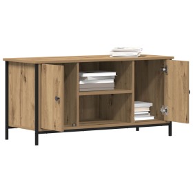 Mueble TV madera ingeniería y acero roble artisan 100x40x50 cm de , Muebles TV - Ref: Foro24-862140, Precio: 80,01 €, Descuen...