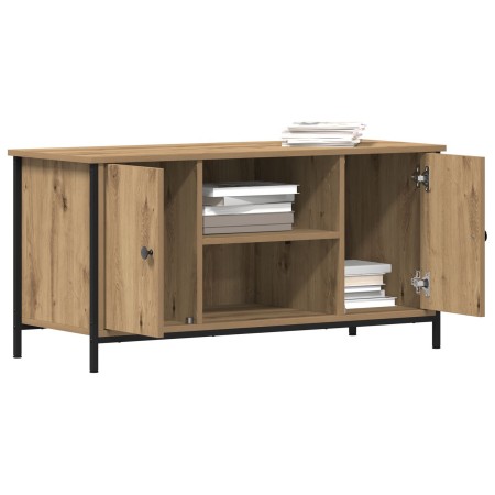 Mueble TV madera ingeniería y acero roble artisan 100x40x50 cm de , Muebles TV - Ref: Foro24-862140, Precio: 80,01 €, Descuen...