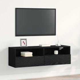 Mueble de TV madera de ingeniería roble negro 100x30x30 cm von , TV-Möbel - Ref: Foro24-862192, Preis: 59,85 €, Rabatt: %