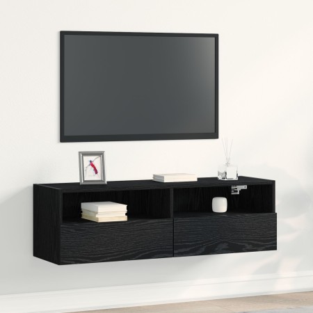 Mueble de TV madera de ingeniería roble negro 100x30x30 cm von , TV-Möbel - Ref: Foro24-862192, Preis: 59,85 €, Rabatt: %