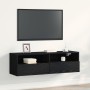 Mueble de TV madera de ingeniería roble negro 100x30x30 cm von , TV-Möbel - Ref: Foro24-862192, Preis: 59,85 €, Rabatt: %
