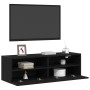 Mueble de TV madera de ingeniería roble negro 100x30x30 cm von , TV-Möbel - Ref: Foro24-862192, Preis: 59,85 €, Rabatt: %