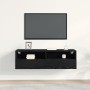 Mueble de TV madera de ingeniería roble negro 100x30x30 cm von , TV-Möbel - Ref: Foro24-862192, Preis: 59,85 €, Rabatt: %