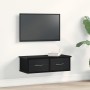 Estante con cajón de pared madera roble negro 60x26x18,5 cm von , Regale und Regale - Ref: Foro24-862435, Preis: 65,18 €, Rab...