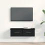 Estante con cajón de pared madera roble negro 60x26x18,5 cm de , Estantes y estanterías - Ref: Foro24-862435, Precio: 68,46 €
