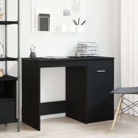 Escritorio de madera ingeniería roble negro
