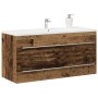 Mueble de lavabo de madera envejecida 100x38,5x48 cm de madera diseñada by , Bathroom furniture - Ref: Foro24-862536, Price: ...