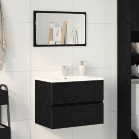 Gabinete de fregadero Roble Negro 60x38,5x45 cm Madera elaborada von , Badezimmermöbel - Ref: Foro24-862542, Preis: 53,40 €, ...