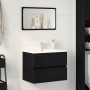 Gabinete de fregadero Roble Negro 60x38,5x45 cm Madera elaborada von , Badezimmermöbel - Ref: Foro24-862542, Preis: 53,40 €, ...