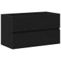 Gabinete de Lavabo Roble Negro 80x38.5x45 cm Madera Elaborada von , Badezimmermöbel - Ref: Foro24-862543, Preis: 63,74 €, Rab...