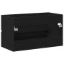 Gabinete de Lavabo Roble Negro 80x38.5x45 cm Madera Elaborada von , Badezimmermöbel - Ref: Foro24-862543, Preis: 63,74 €, Rab...