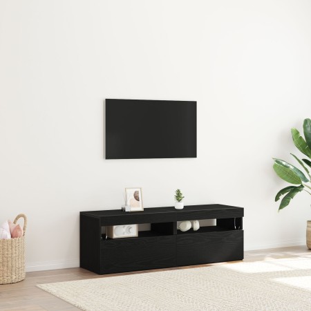 Muebles de TV con luces LED 2 pcs Negro Roble 60x35x40 cm Madera Elaborada | Foro24.es | Tu tienda online para hogar, jardín y más Foro24.es