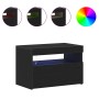 Muebles de TV con luces LED 2 pcs Negro Roble 60x35x40 cm Madera Elaborada | Foro24.es | Tu tienda online para hogar, jardín y más Foro24.es
