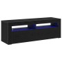 Mueble de TV luz LED madera ingeniería roble negro 120x35x40 cm | Foro24.es | Tu tienda online para hogar, jardín y más Foro24.es