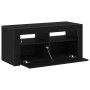 Mueble de TV luz LED madera ingeniería roble negro 90x35x40 cm | Foro24.es | Tu tienda online para hogar, jardín y más Foro24.es