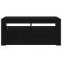 Mueble de TV luz LED madera ingeniería roble negro 90x35x40 cm | Foro24.es | Tu tienda online para hogar, jardín y más Foro24.es