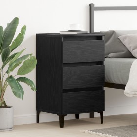 Mesita de noche con patas de metal roble negro 40x35x69 cm von , Nachttische - Ref: Foro24-862580, Preis: 84,29 €, Rabatt: %