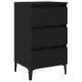Mesita de noche con patas de metal roble negro 40x35x69 cm von , Nachttische - Ref: Foro24-862580, Preis: 84,29 €, Rabatt: %