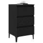 Mesita de noche con patas de metal roble negro 40x35x69 cm von , Nachttische - Ref: Foro24-862580, Preis: 84,29 €, Rabatt: %