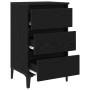 Mesita de noche con patas de metal roble negro 40x35x69 cm von , Nachttische - Ref: Foro24-862580, Preis: 84,29 €, Rabatt: %