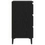 Mesita de noche con patas de metal roble negro 40x35x69 cm von , Nachttische - Ref: Foro24-862580, Preis: 84,29 €, Rabatt: %
