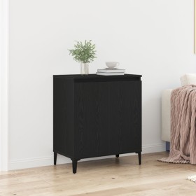 Sideboard Negro Roble 60x35x70 cm Madera de